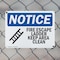 Signmission Fire Escape Ladder Keep Area Clear OSHA Notice Sign, Plastic, 14in W x 10in L, 2PK OS-2PACK-NS-P-1014-L-12582 - alternate 8